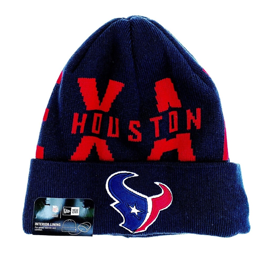 New Era Houston Texans Knit Winter Hat Beanie Mens Womens NFL Football Fan Gift